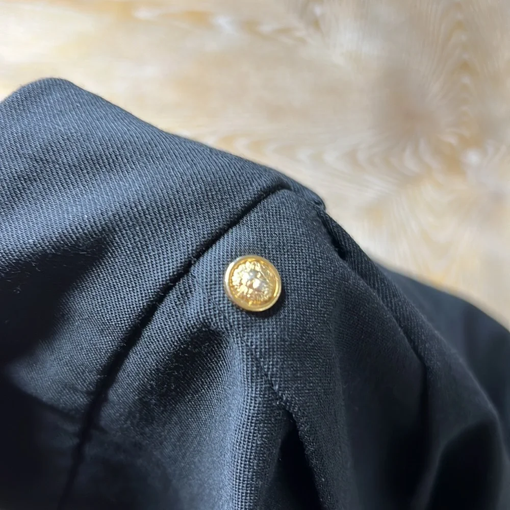 GIANNI VERSACE Black Loose Knee Length Cuffed Shorts 40 - Picture 9 of 9